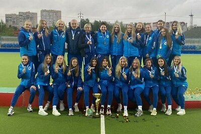    Подмосковный женский клуб «Динамо-Электросталь» на Кубке России по хоккею на траве ©Пресс-служба министерства физической культуры и спорта Московской области