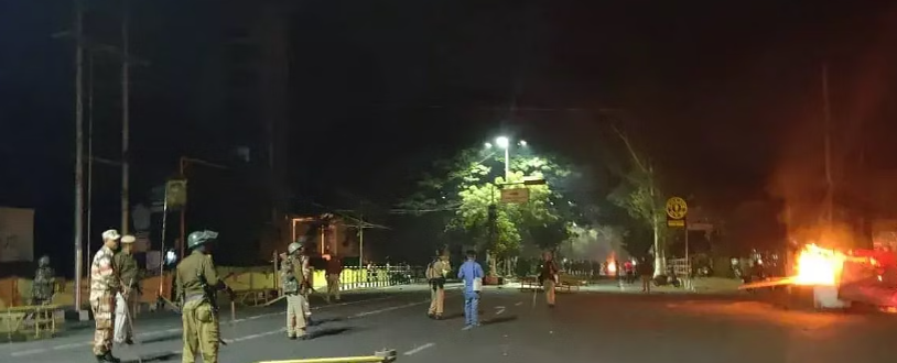 Комендантский час в Манипуре (изображение с сайта https://www.sentinelassam.com/north-east-india-news/manipur/night-curfew-continues-for-third-consecutive-day-in-manipurs-churachandpur-district-647871)