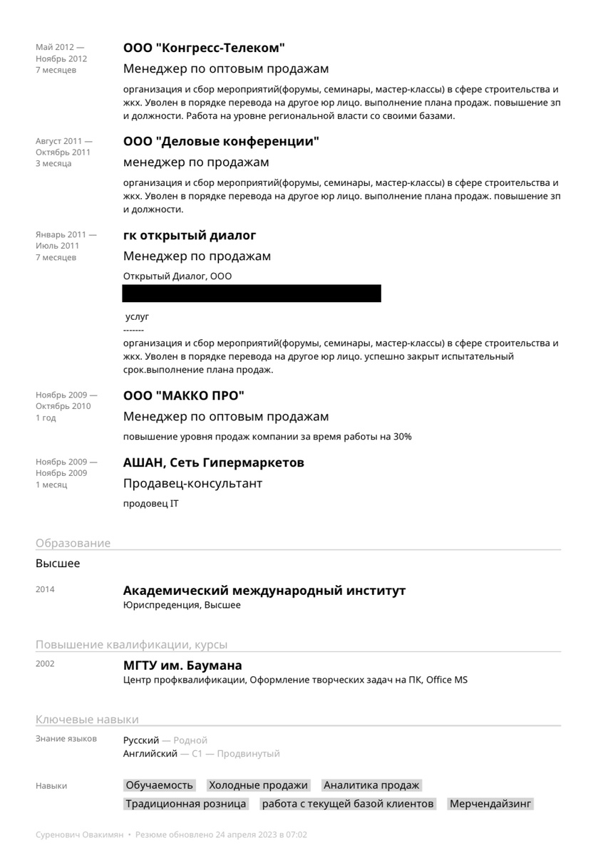 2 страница кандидата 