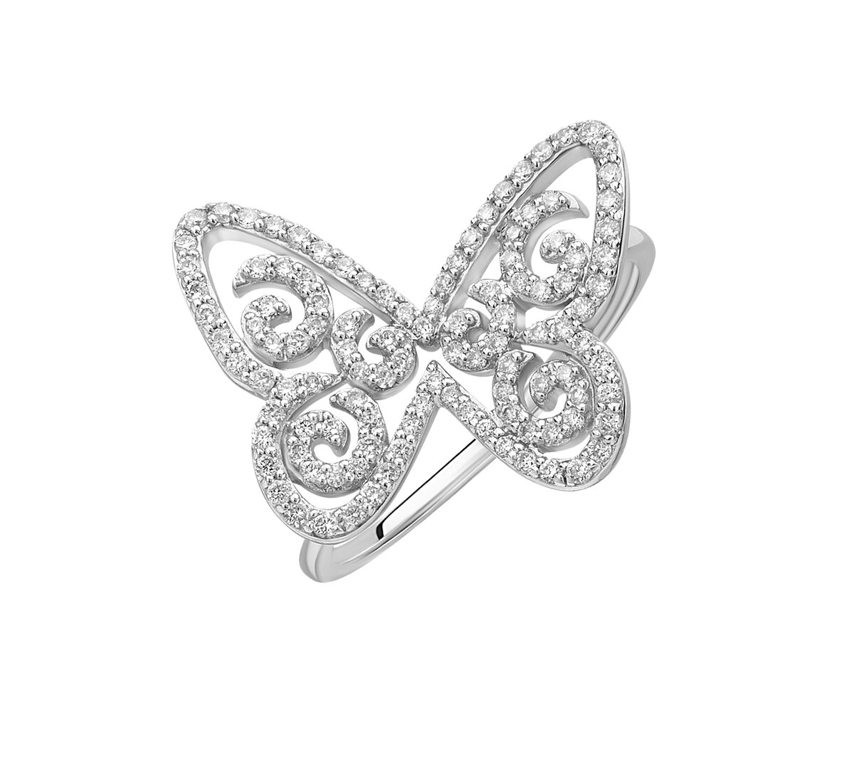 Кольцо Messika Butterfly из белого золота с бриллиантами