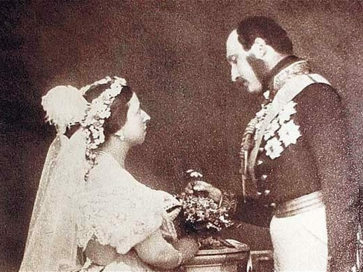 Свадебное фото королевы Виктории и принца Альберта