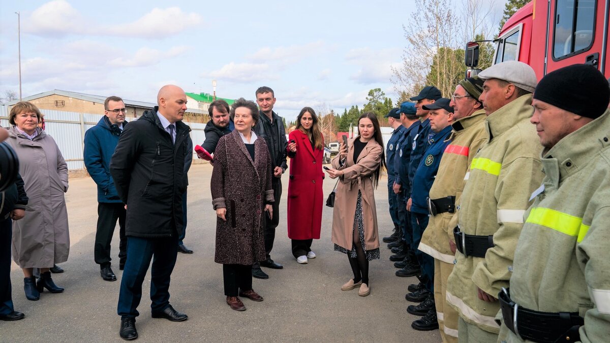    Наталья Комарова проверила готовность спасателей к пожароопасному сезону