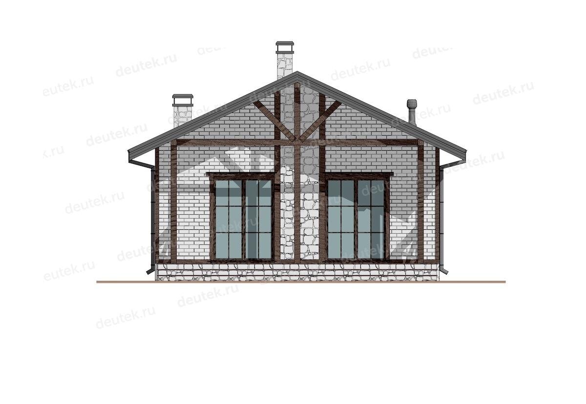 Проект одноэтажного дома 72 м2 с террасой | DEUTEK - проектирование домов |  Дзен