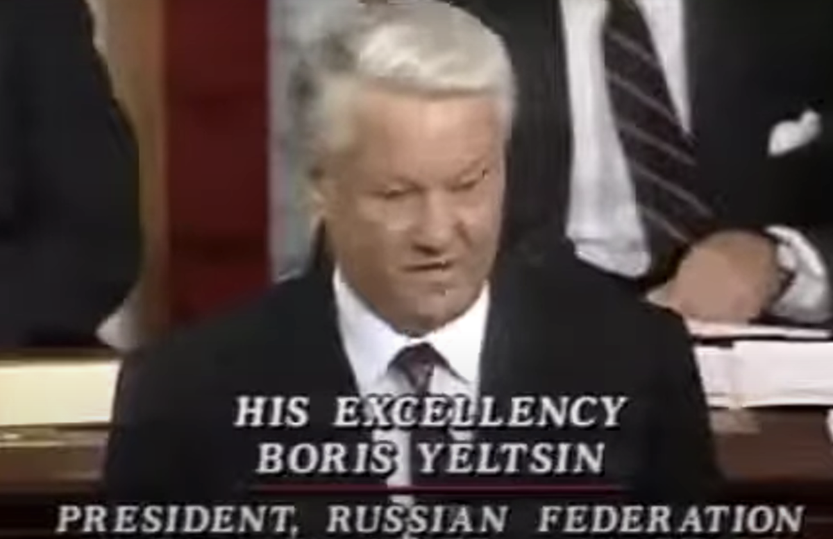 Ельцин в конгрессе США, 1992 год 