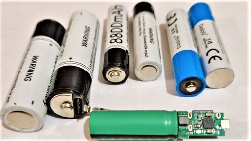 Аккумуляторная батарейка 1,5 V, Li ion литиевая с микро ...
