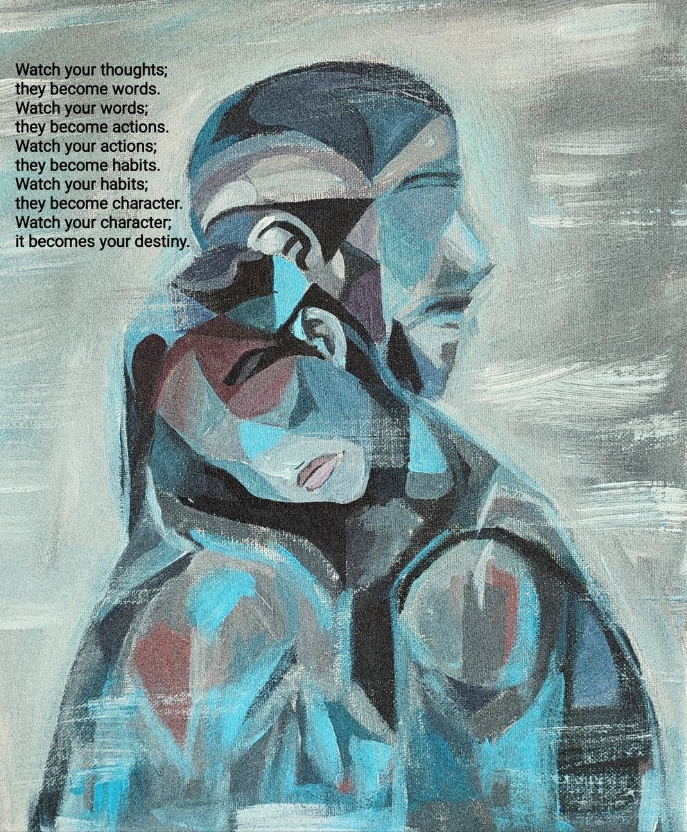 Следите за своими мыслями; они становятся словами. Следите за своими словами; они становятся действиями. Следите за своими действиями; они становятся привычками. Следите за своими привычками; они становятся характером. Следите за своим характером; он становится вашей судьбой.