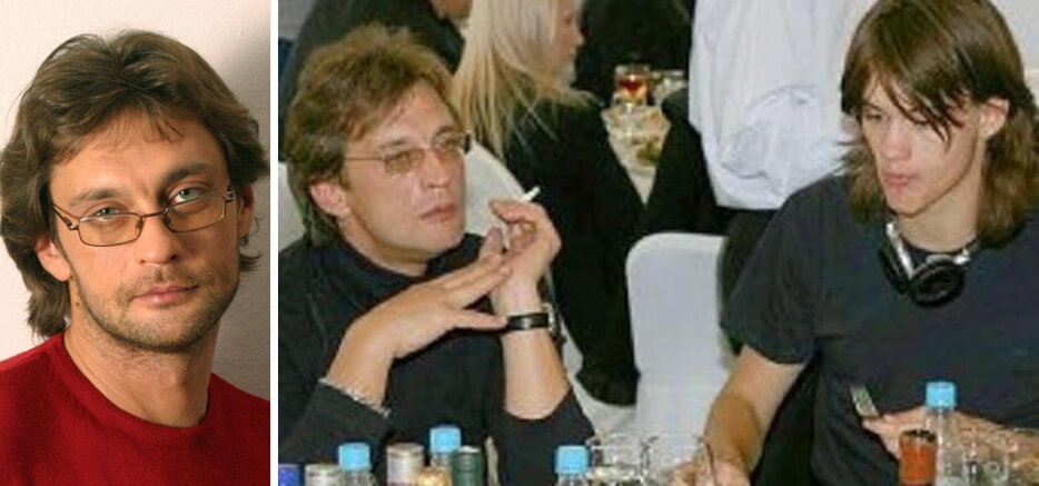 Александр Домогаров. Справа с сыном Дмитрием Домогаровым