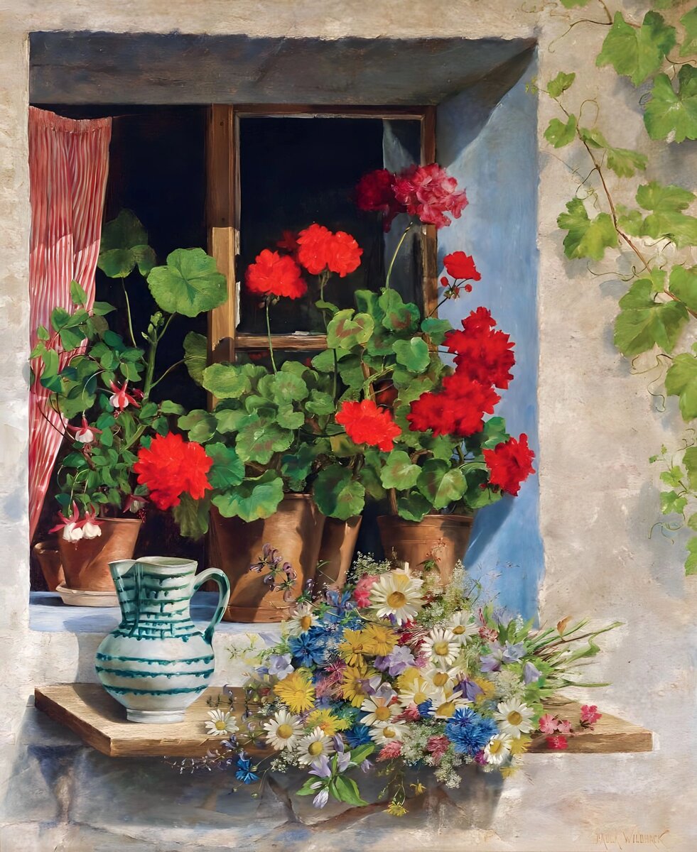 Австрийская художница Paula Wildhack (1872-1955) "У окна"
