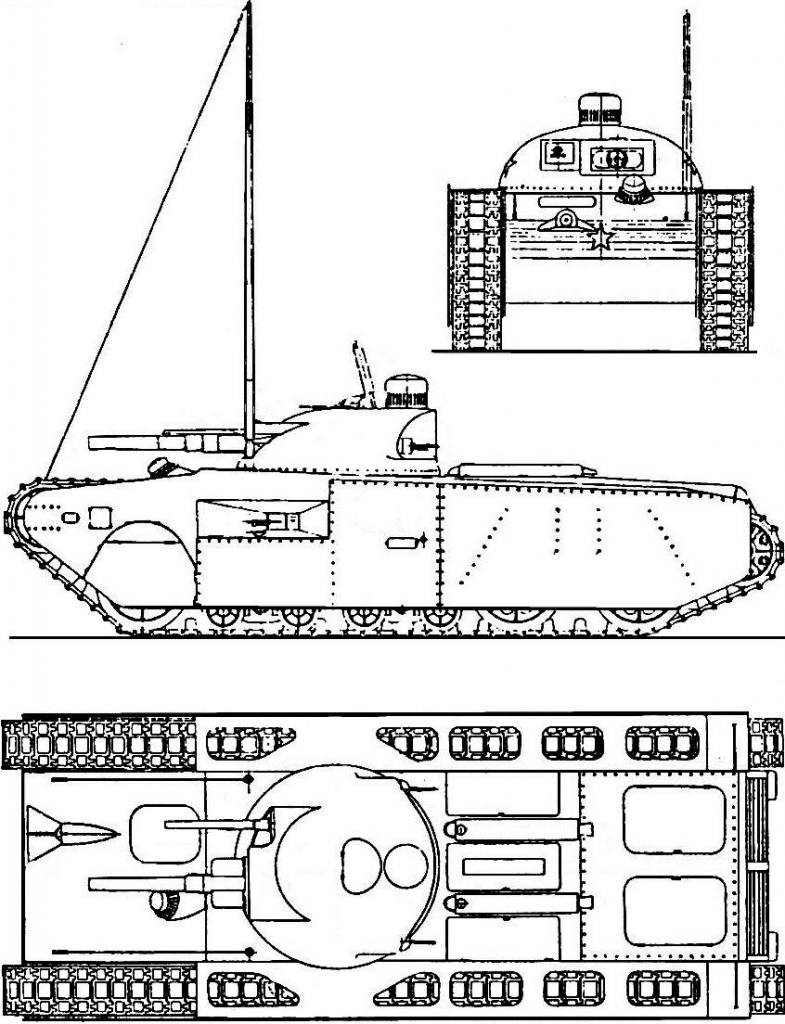 Проекции танка ТА-3
