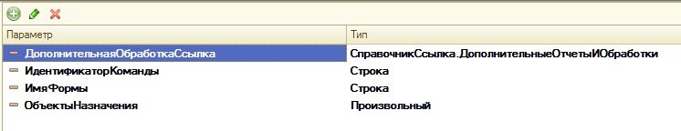 1с параметры формы