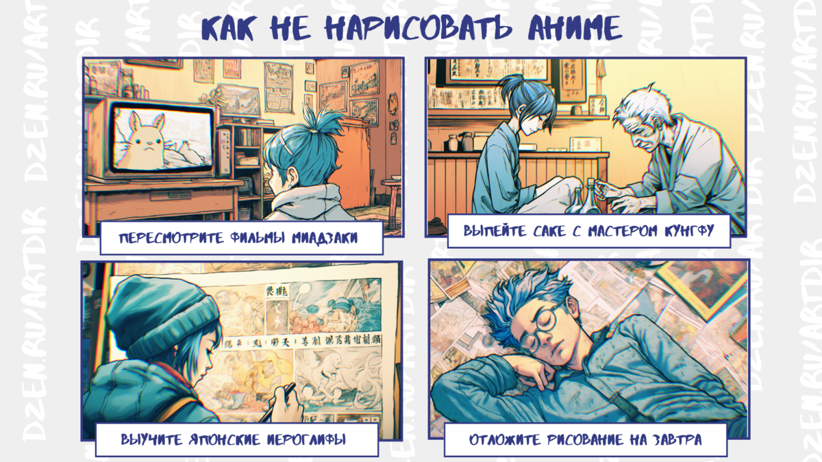 Комикс о том, как не нарисовать аниме