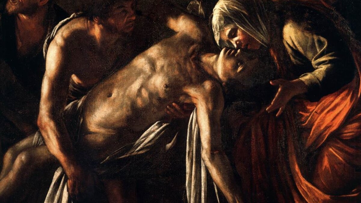 "Воскрешение Лазаря", Караваджо (ок. 1609 г.).