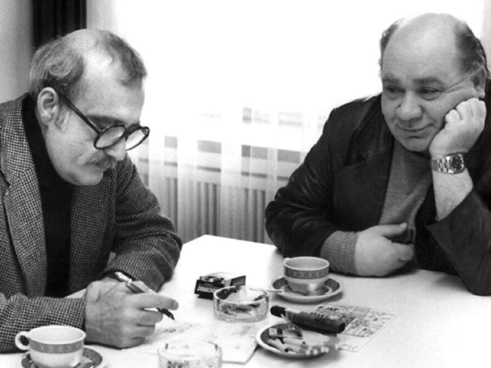 Георгий Данелия и Евгений Леонов