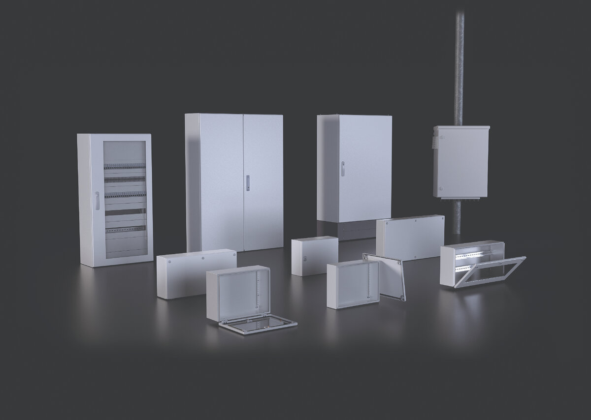 Корпуса Tekpan: навесные шкафы, клеммные коробки, напольные шкафы.