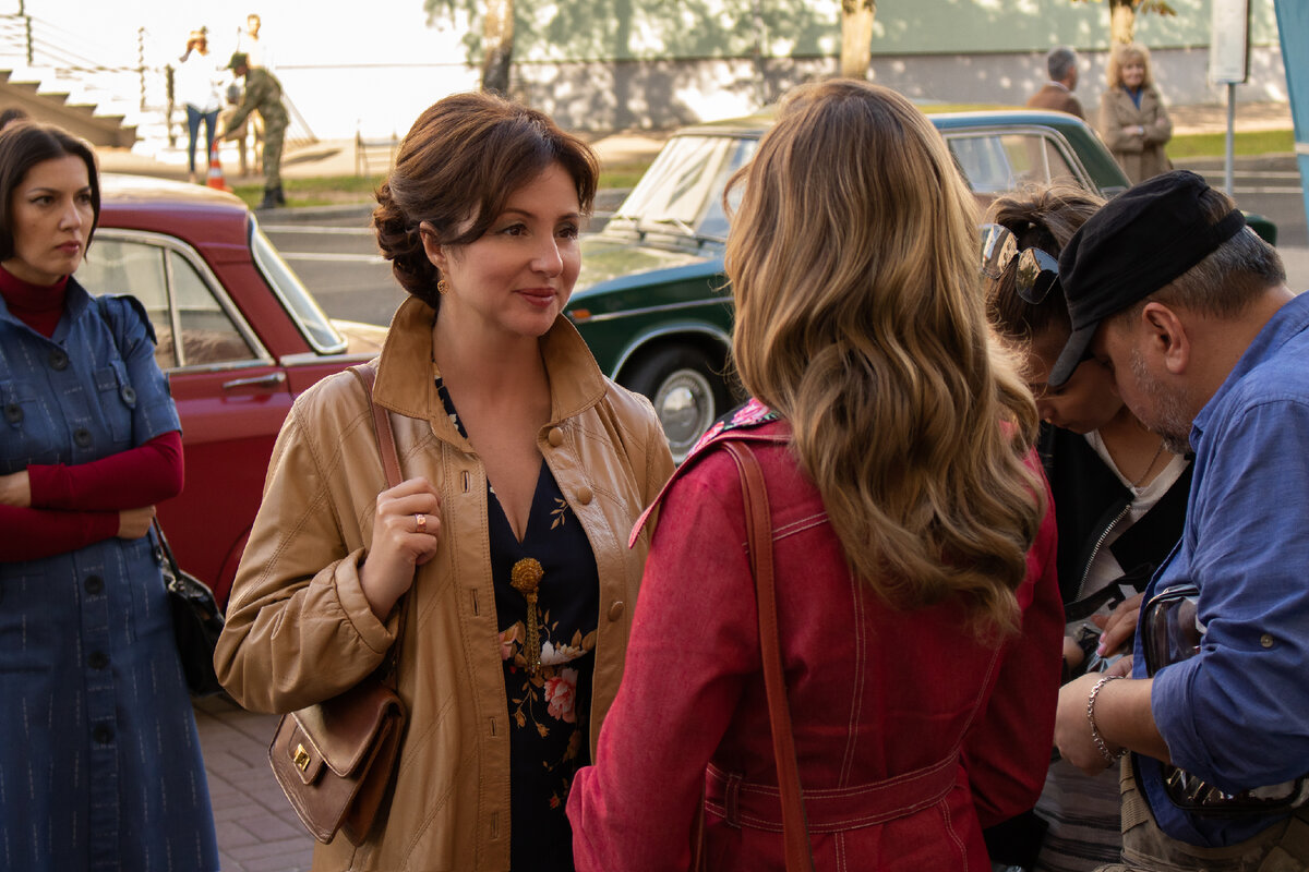 Анна Банщикова в роли Лидии Кармальской на съемочной площадке сериала