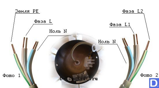 какого цвета провод фазы