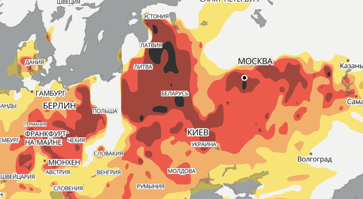 Карта аллергических угроз, весна 2023 года.