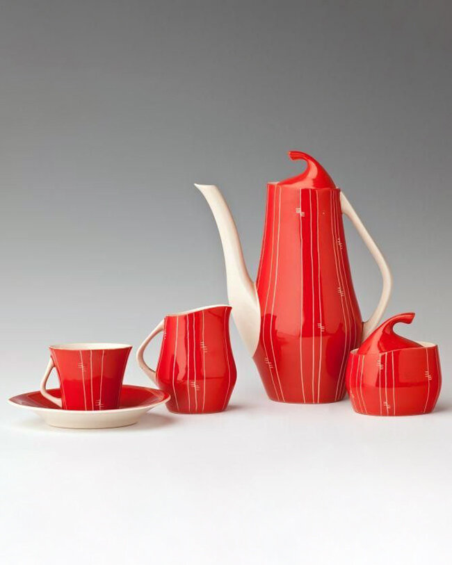 Кофейный сервиз «Iza». 1960-е, Chodziez, Польша. Автор Jozef Wrzesien (1930-2009)