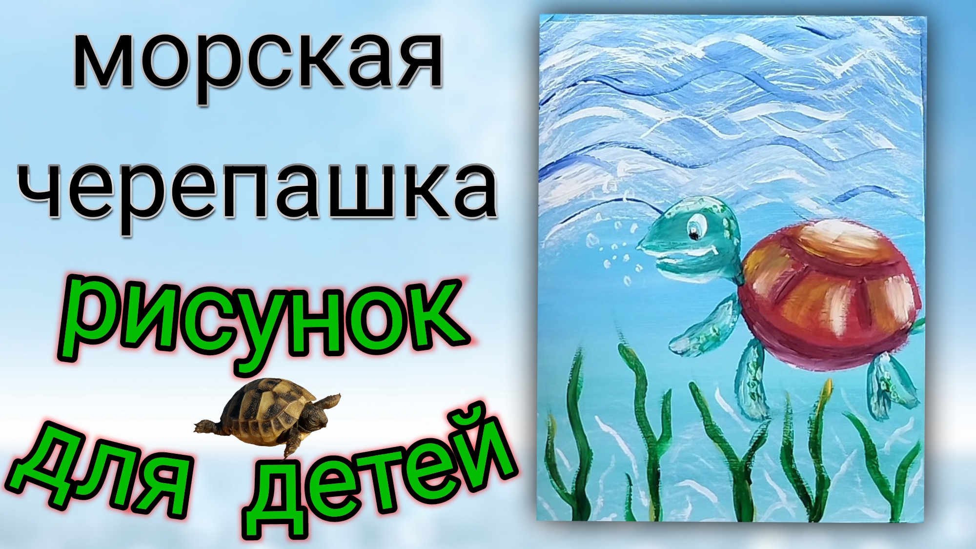 Как рисуется черепашка