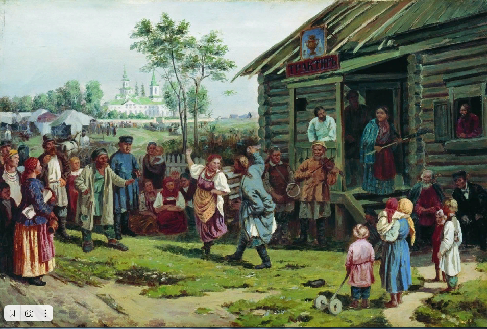 И.М. Прянишников. Сельский праздник. 1870. Холст, масло.