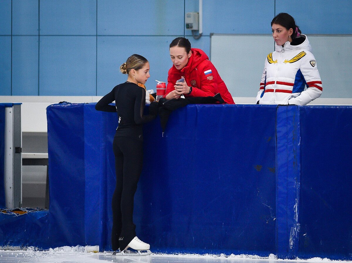 Софья Федченко и Алина на тренировке