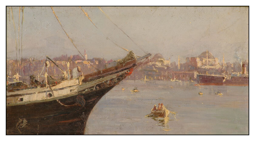 Одна из Работ Ферика Ибрагима-паши, Изображающая на Себе Гавань Стамбула