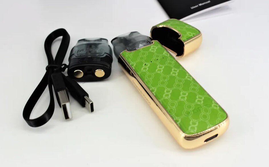 VooPoo Vmate E. Корпус: Металл + экокожа