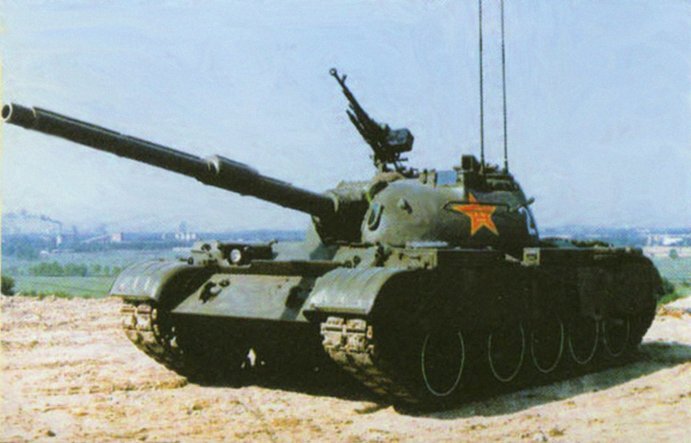Тип59-2. Массовый модернизированный танк НОАК. Несмотря на то что его перестали производить в 88ом году, он оставался на вооружении до 2020ых.