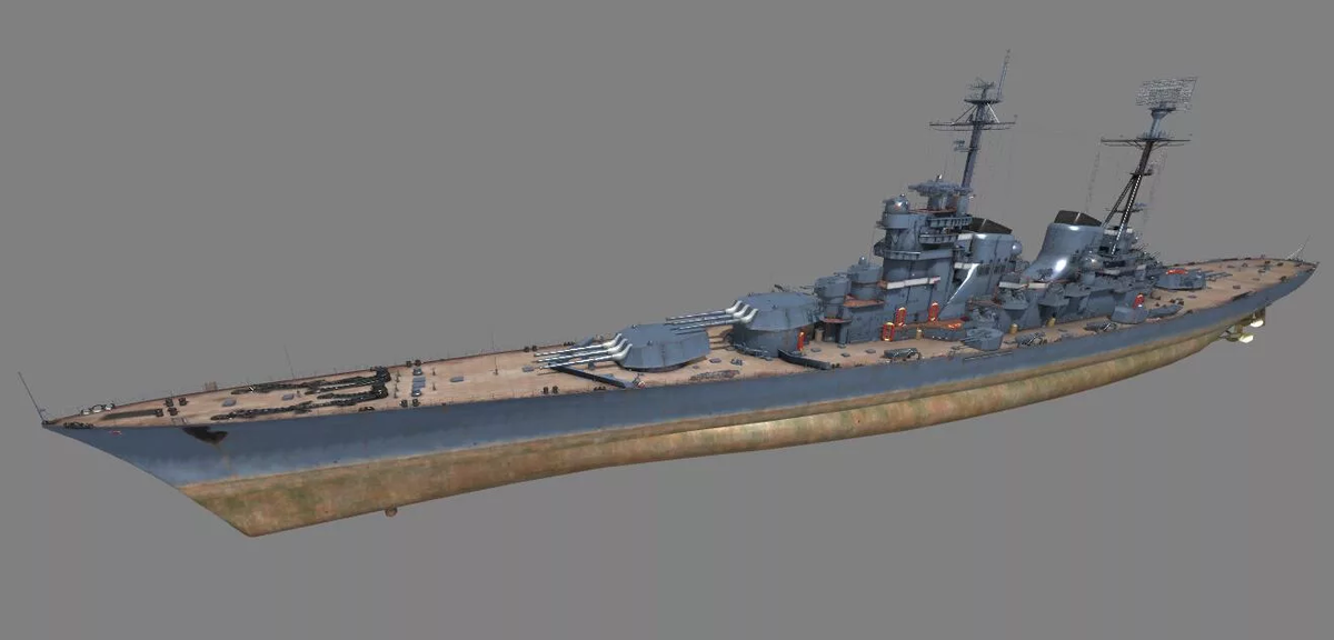 3Д модель тяжелого крейсера типа Сталинград из открытых источников сети интернет. 