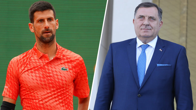    Новак Джокович (слева) и Милорад Додик. Global Look Press