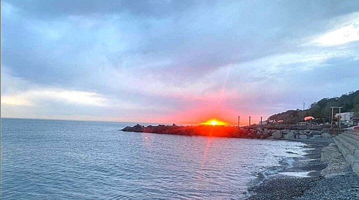 Закат, город Сочи 