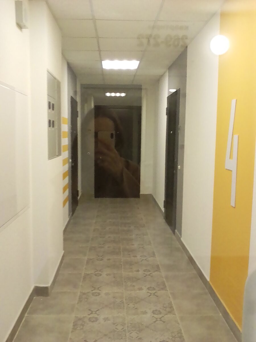 Фото автора. Лестничная площадка в ЖК. Всего три квартиры.