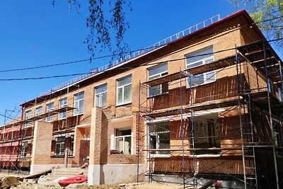    Капитальный ремонт здания школы-интерната «Кадетский корпус» в микрорайоне Сходня подмосковных Химок ©Пресс-служба регионального Минстроя