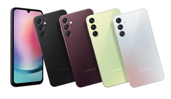 Galaxy A24 доступен в 4 цветах корпуса