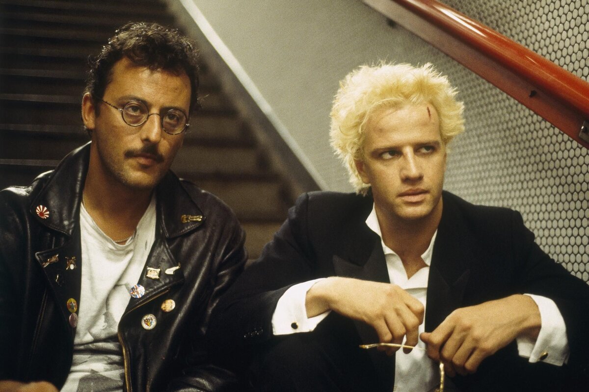 Жан Рено и Кристофер Ламберт. Кадр из фильма "Подземка" (1985)