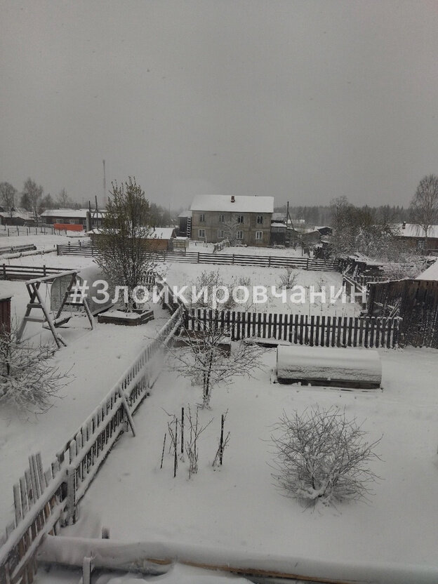    В Кировской области выпал снег: подборка фото
