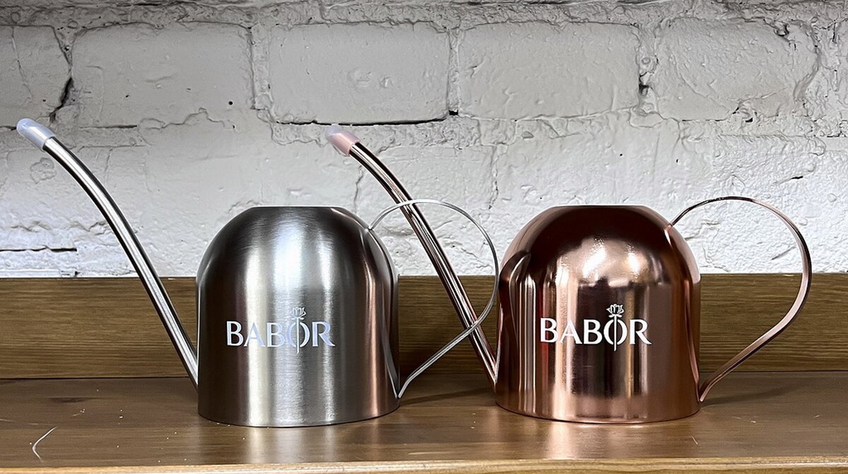 Логотип на металлических лейках. Фото автора.