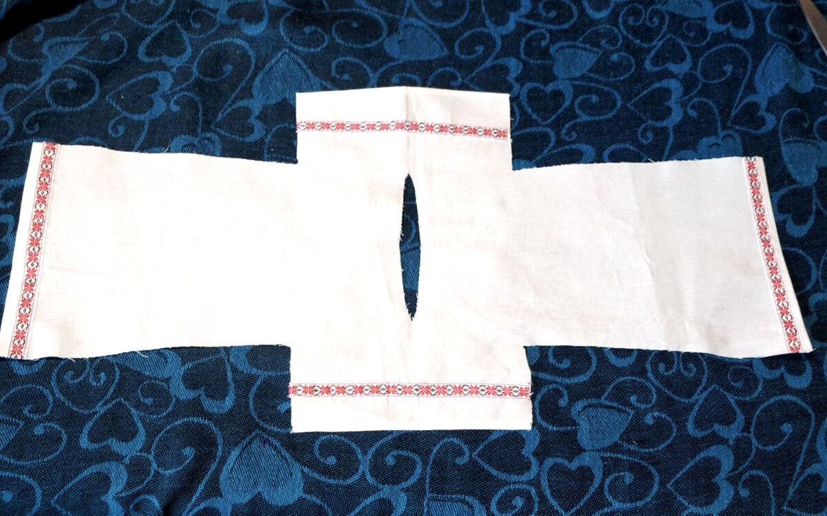 крой русской народной рубашки для куклы