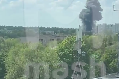    Вертолёт упал в Клинцах Брянской области ©Скриншот