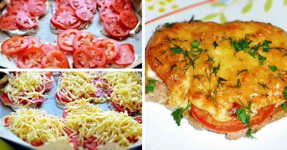 Курица с ананасами под сыром