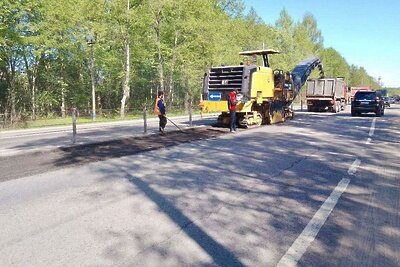    Ремонт участка Старосимферопольского шоссе в Чехове © Пресс-служба Министерства транспорта и дорожной инфраструктуры Московской области