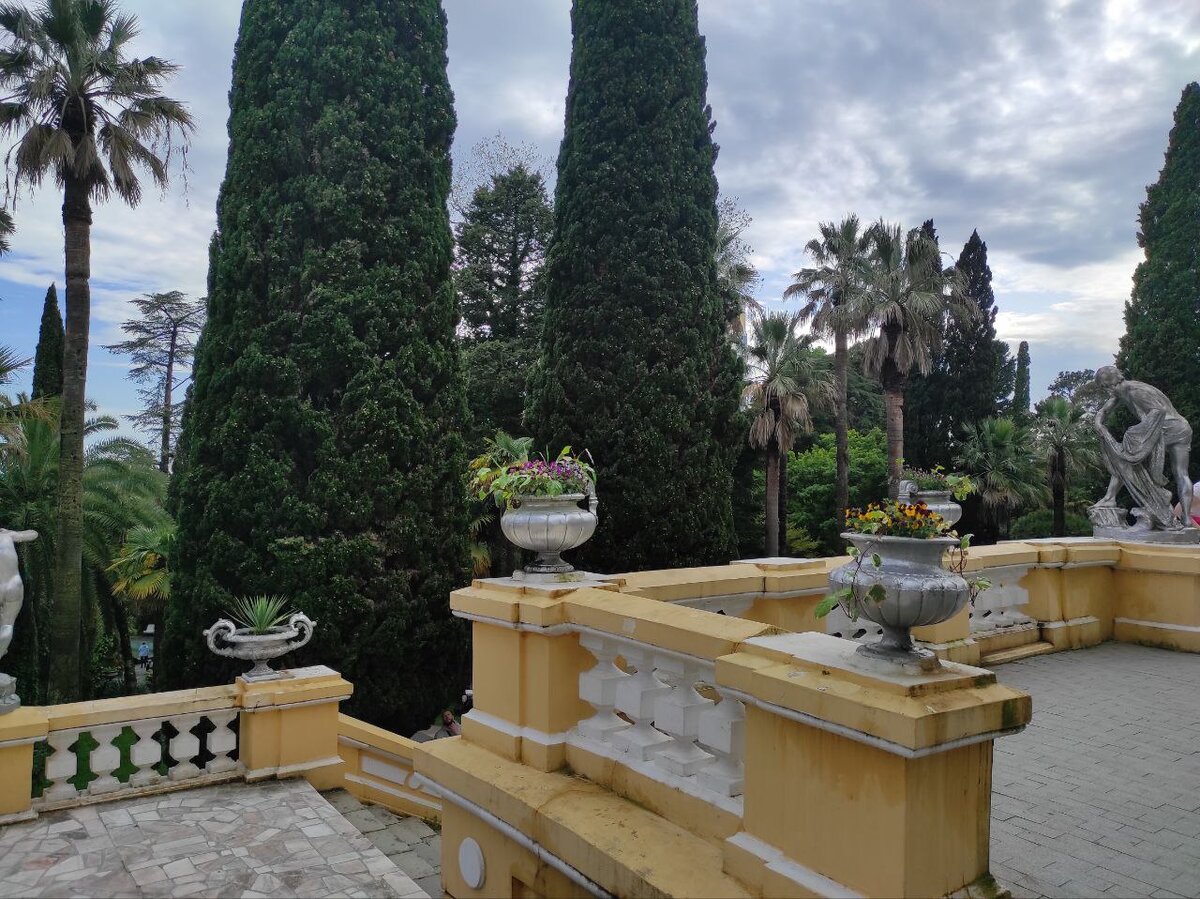 Вид с террасы Виллы С. Худекова - основателя Парка "Дендрарий" в Сочи