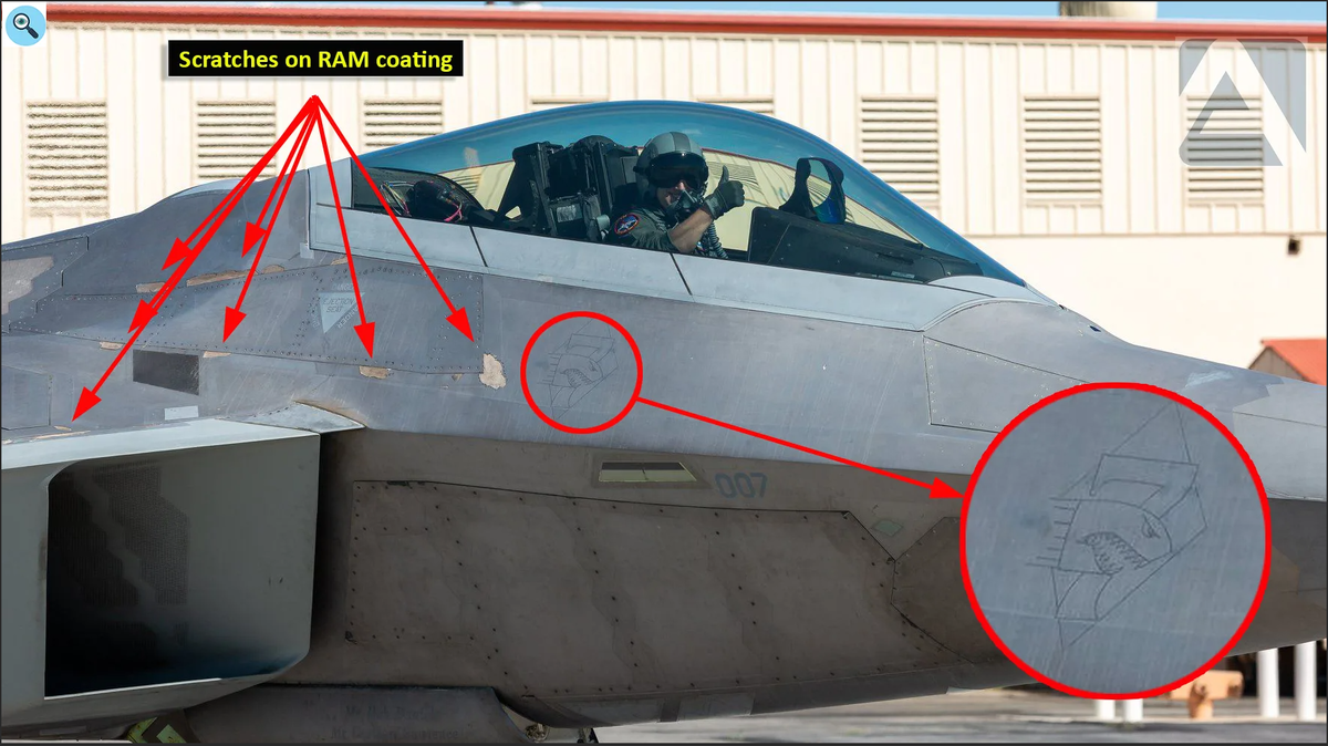 Повреждение обшивки Ф-22 с годами