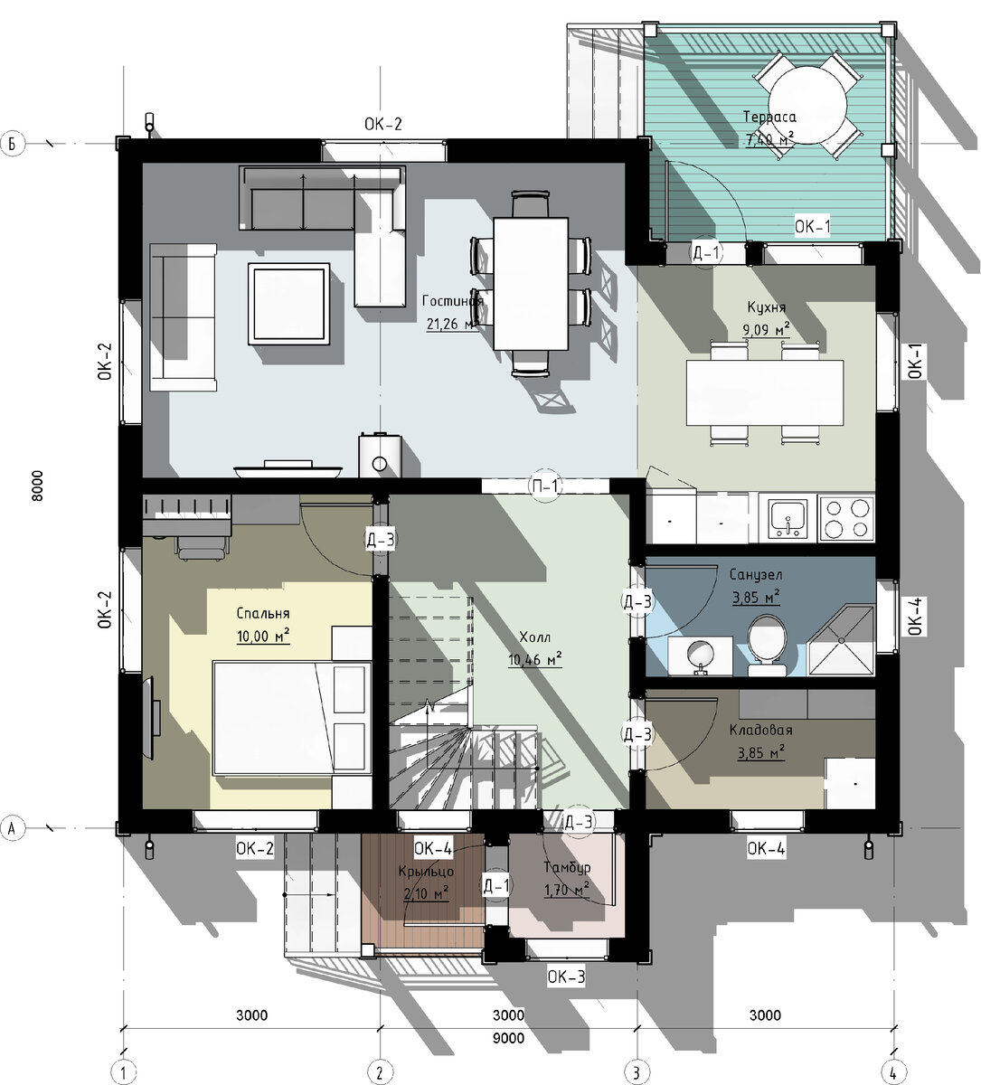 План 1 этажа