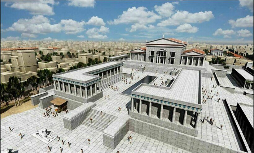 Визуализация (реконструкция) внешнего вида Александрийской библиотеки