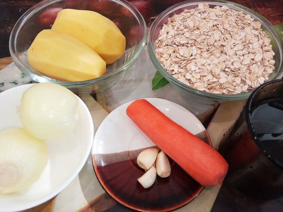 Ингредиенты для приготовления овощных котлет