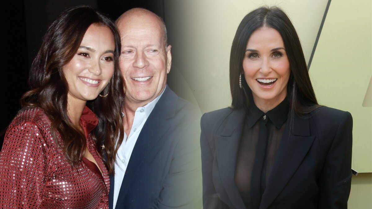    Эмма Хеминг, Брюс Уиллис и Деми Мур