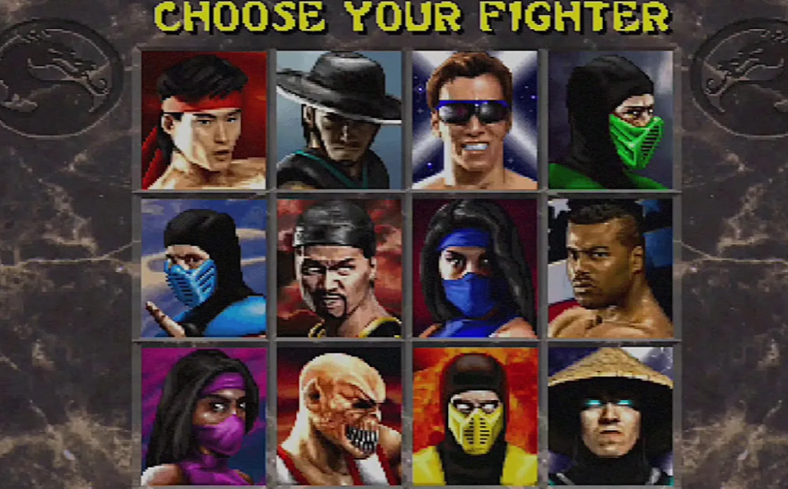 Mortal kombat 1 characters. Mortal kombat выбор бойцов. mortal kombat 2 ростер. бойцы мортал комбат 2. mortal kombat 1 таблица персонажей.