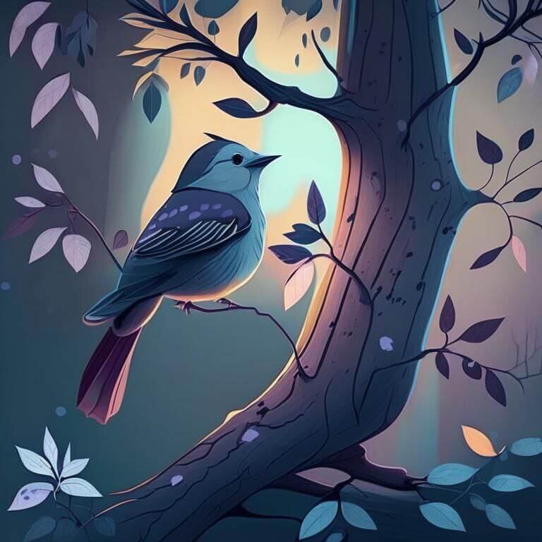 Сказки на ночь - маленькая птичка.