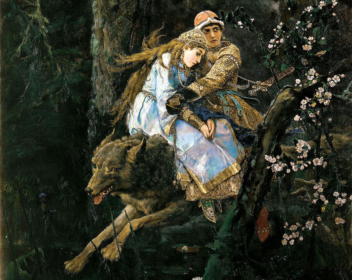 Фрагмент картины В. М. Васнецова «Иван-царевич на Сером Волке»